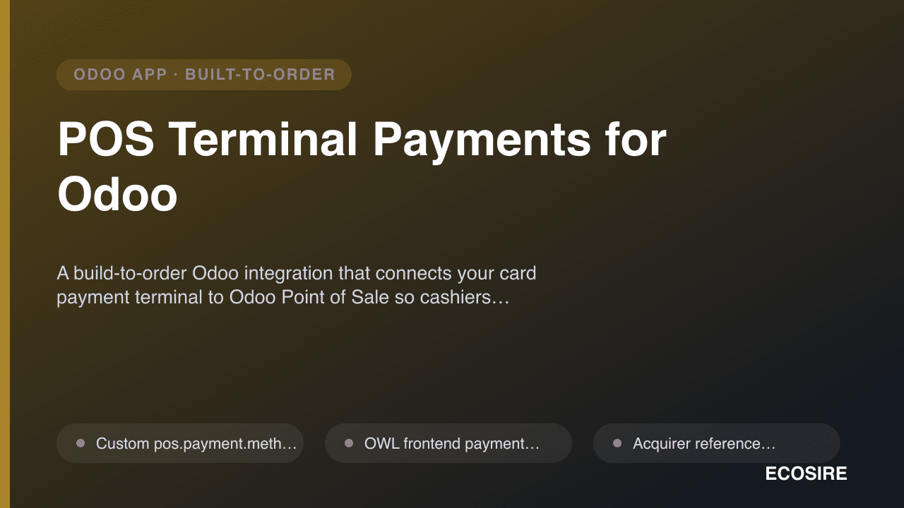 POS Terminal Payments for Odoo