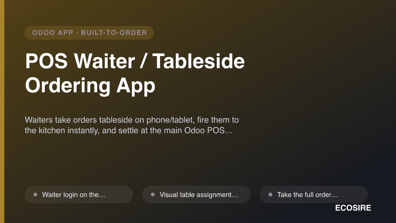POS Waiter / Tableside Ordering App