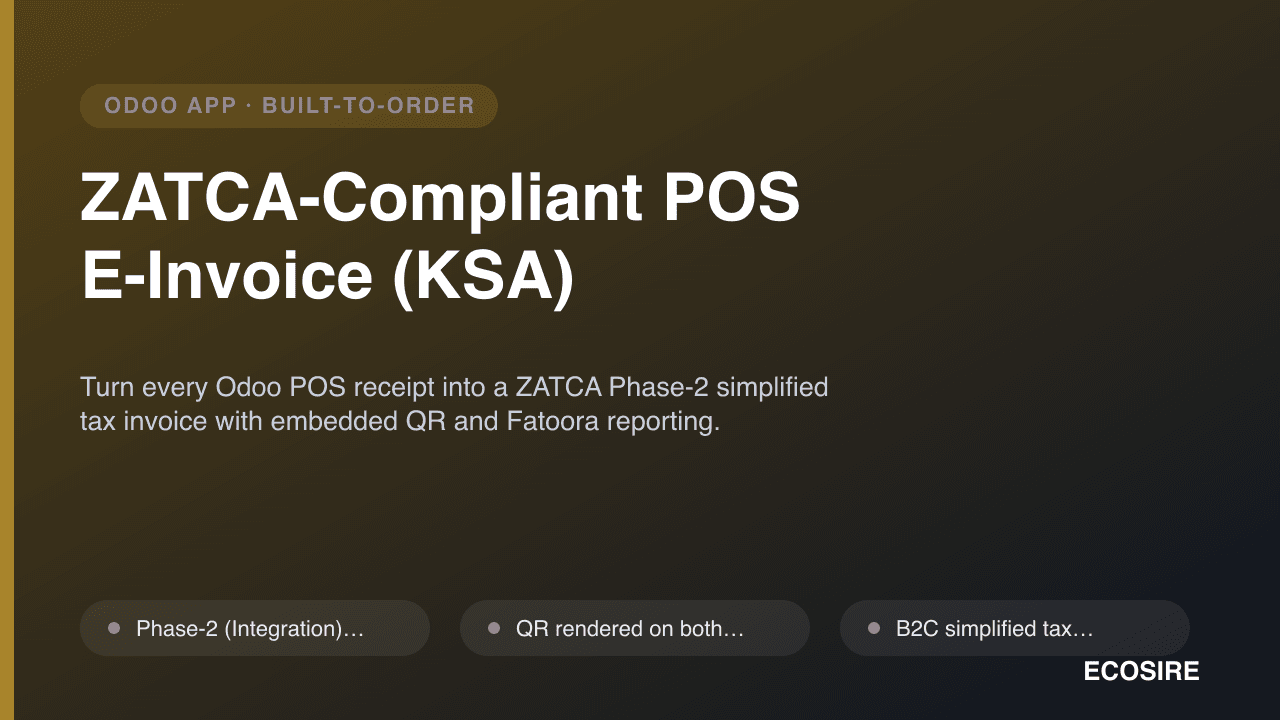 ZATCA-Compliant POS E-Invoice (KSA)