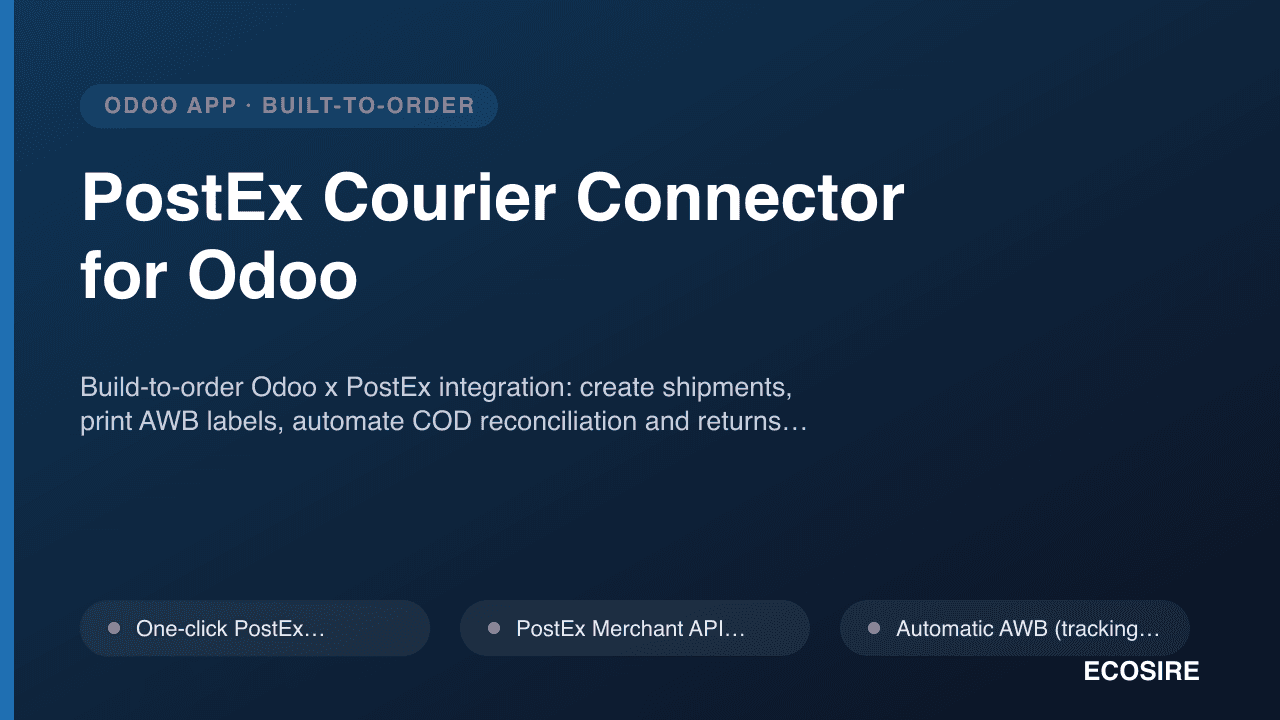 PostEx Courier Connector for Odoo