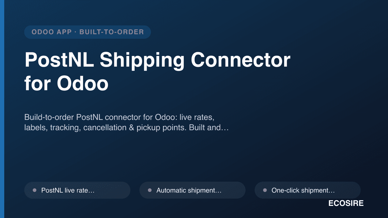 PostNL Shipping Connector for Odoo