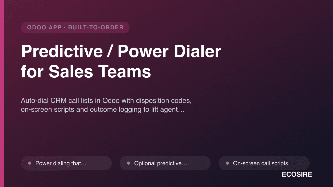 Predictive / Power Dialer for Sales Teams