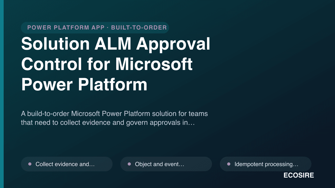 Solution ALM Approval Control for Microsoft Power Platform