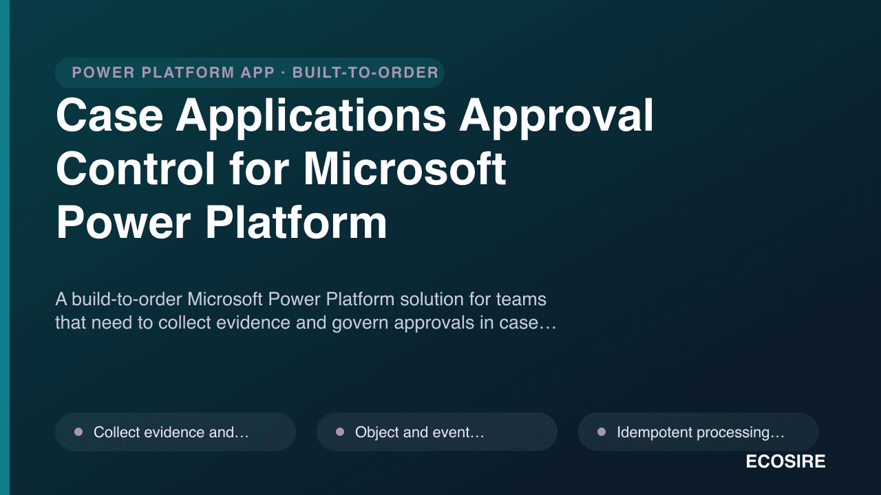 Case Applications Approval Control for Microsoft Power Platform