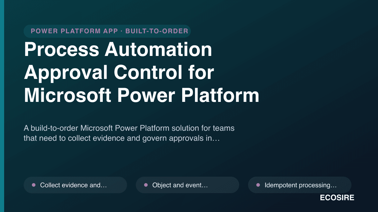 Process Automation Approval Control for Microsoft Power Platform