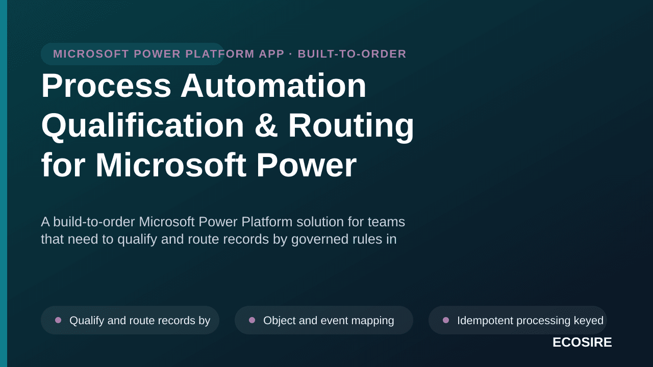 Process Automation Qualification & Routing for Microsoft Power Platform