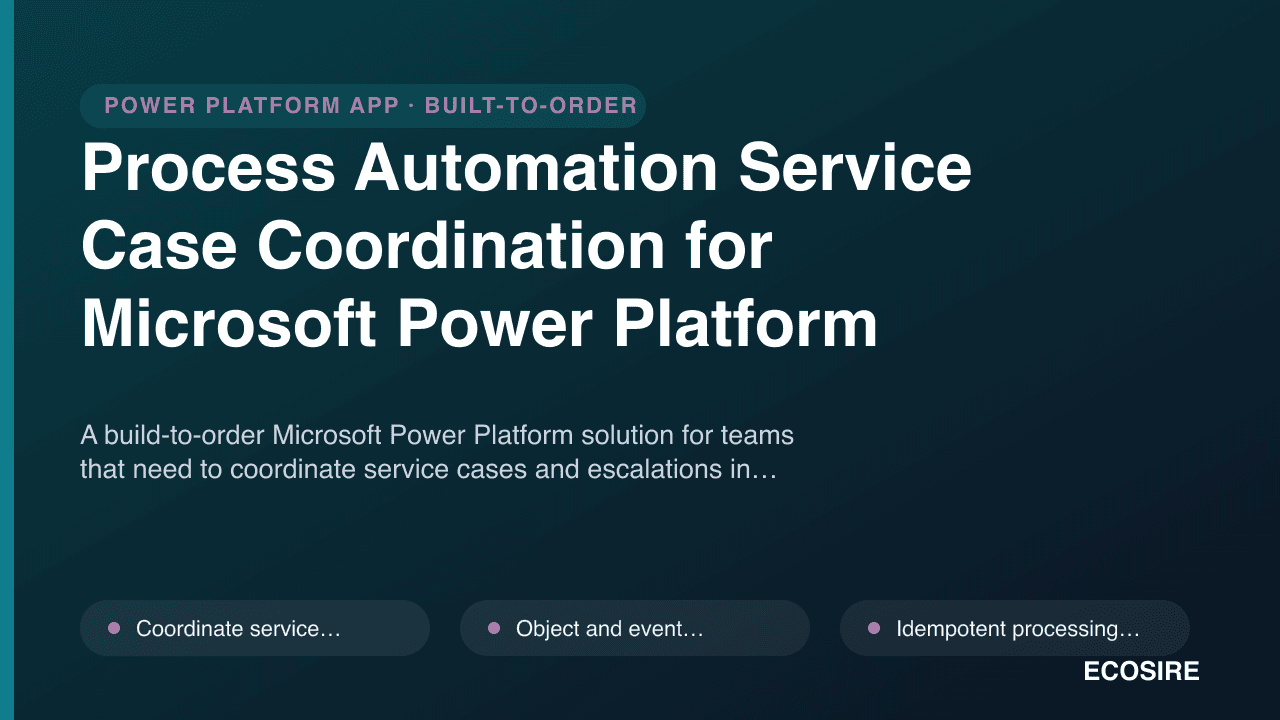 Process Automation Service Case Coordination for Microsoft Power Platform