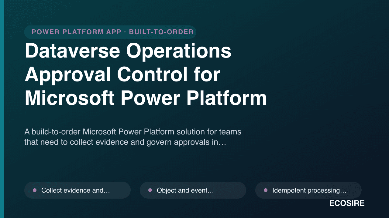 Dataverse Operations Approval Control for Microsoft Power Platform