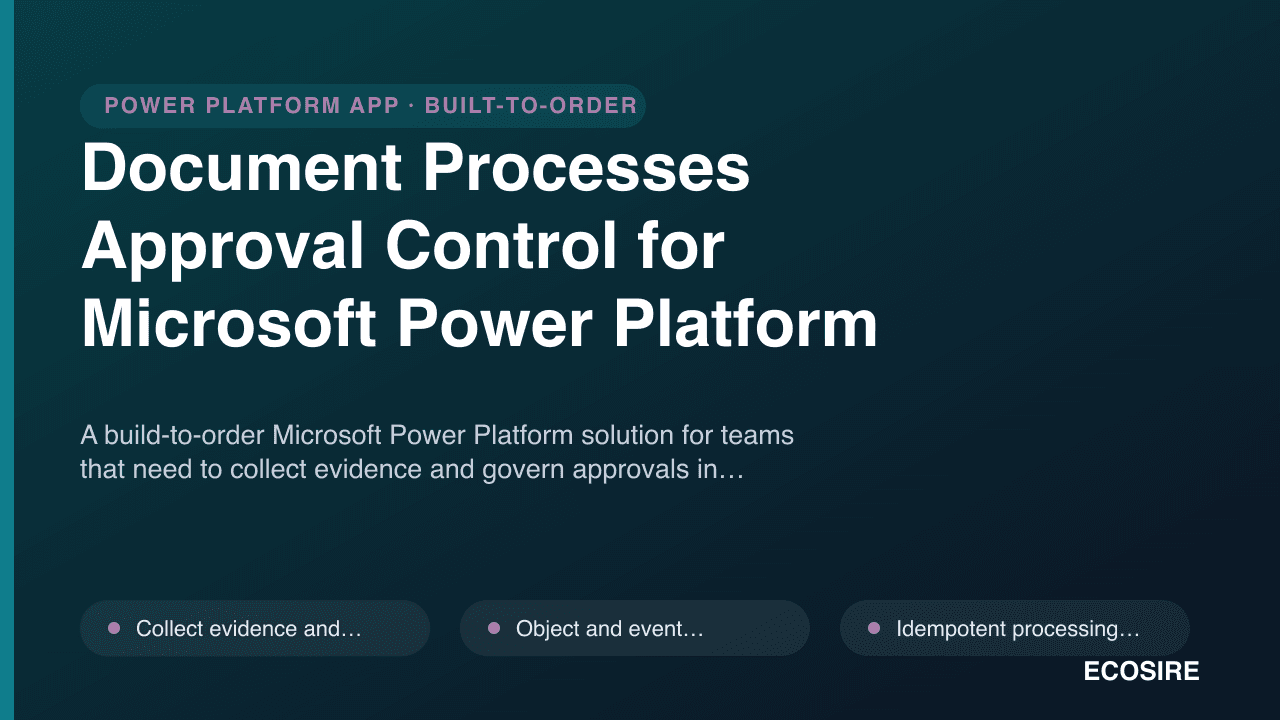 Document Processes Approval Control for Microsoft Power Platform