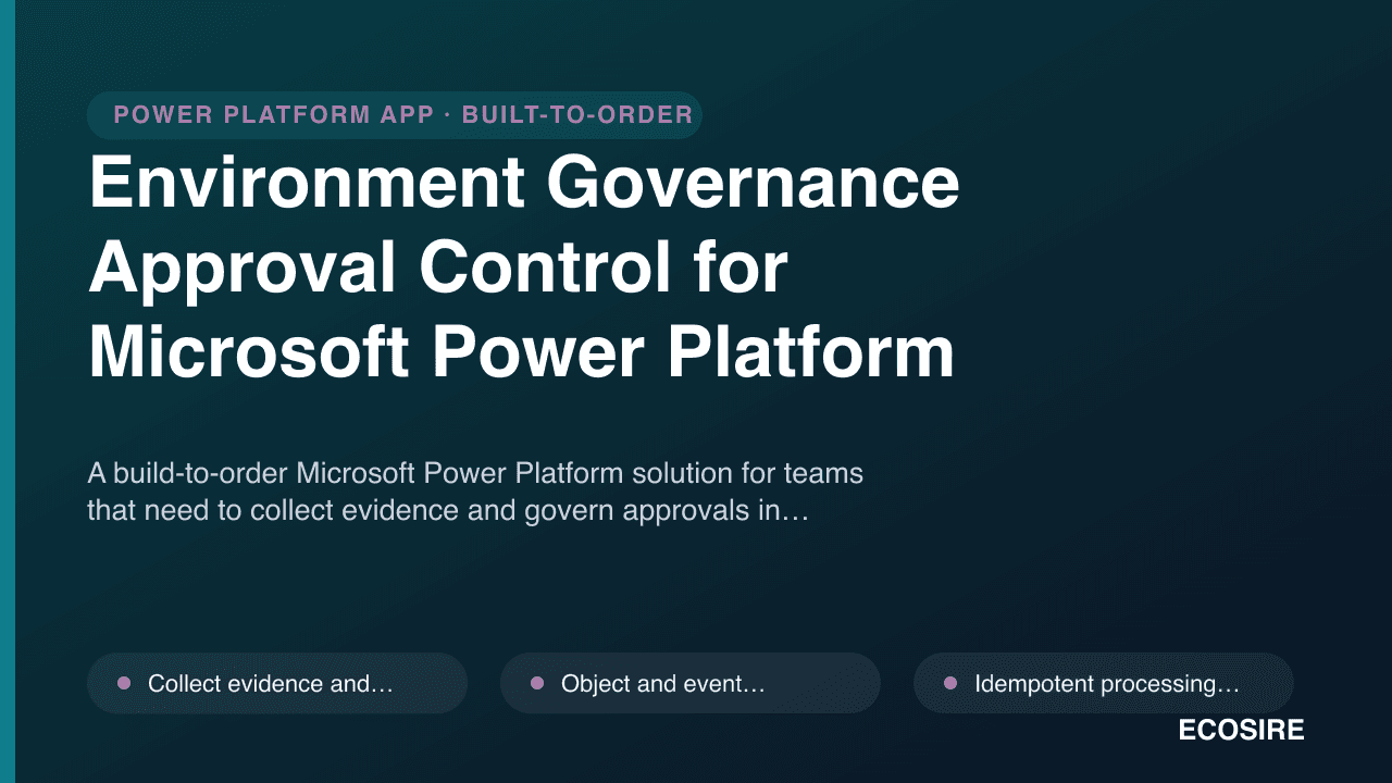 Environment Governance Approval Control for Microsoft Power Platform