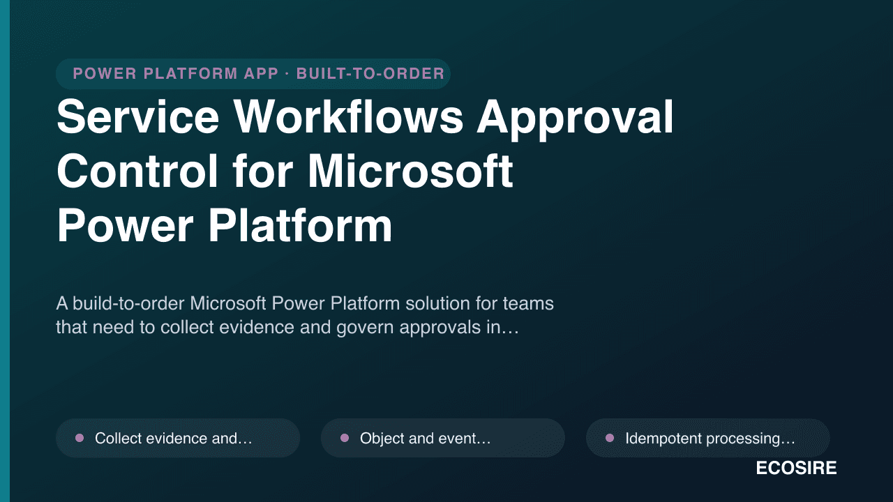 Service Workflows Approval Control for Microsoft Power Platform