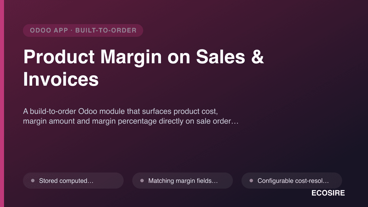 Product Margin on Sales & Invoices
