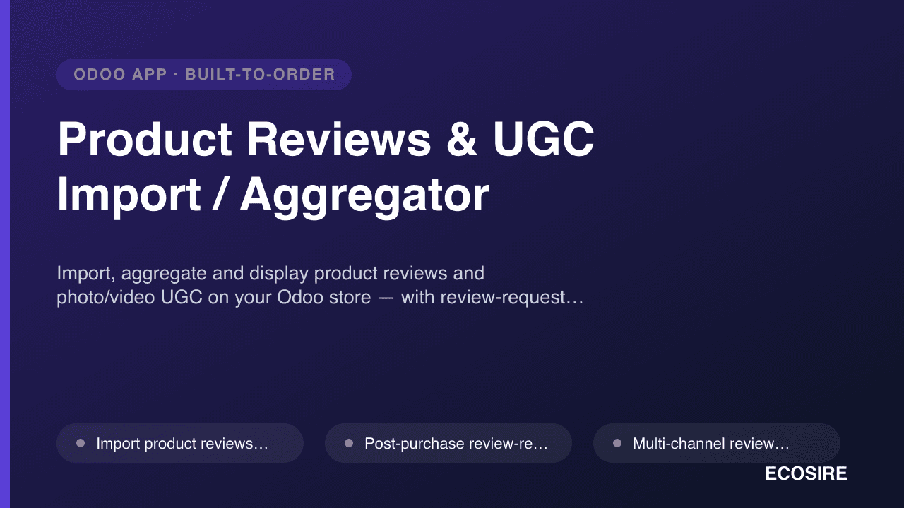 Product Reviews & UGC Import / Aggregator