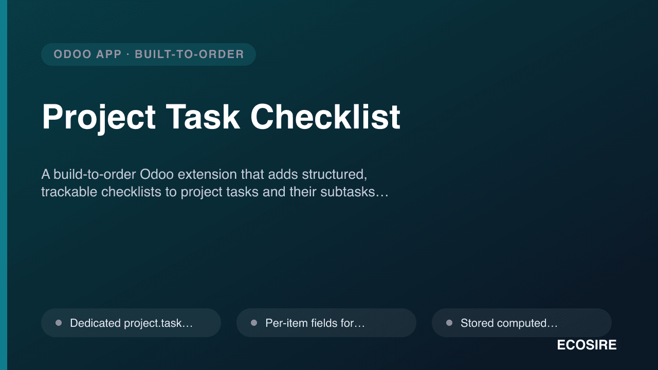Project Task Checklist