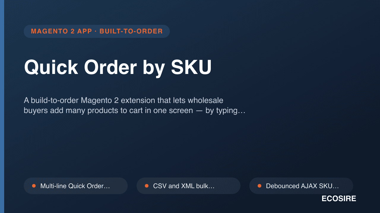 Quick Order by SKU