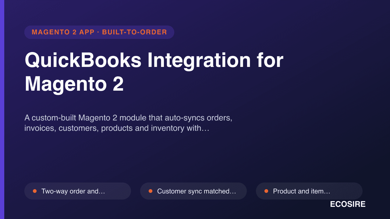 QuickBooks Integration for Magento 2