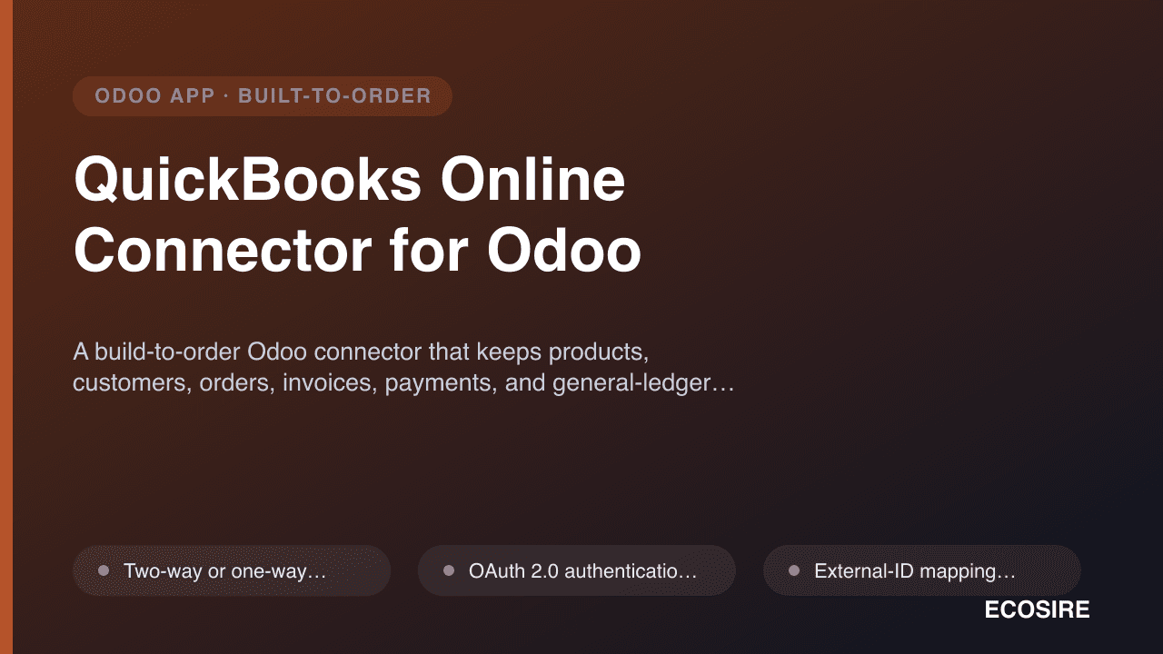 QuickBooks Online Connector for Odoo