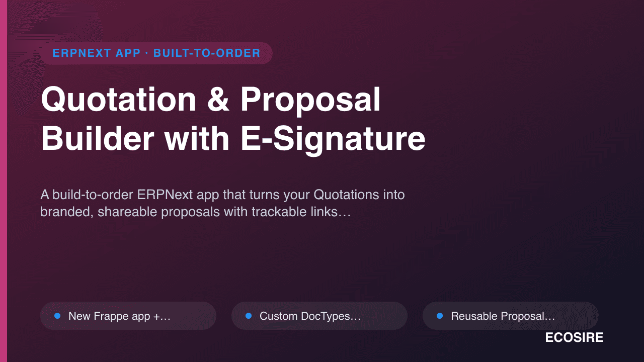 Quotation & Proposal Builder with E-Signature