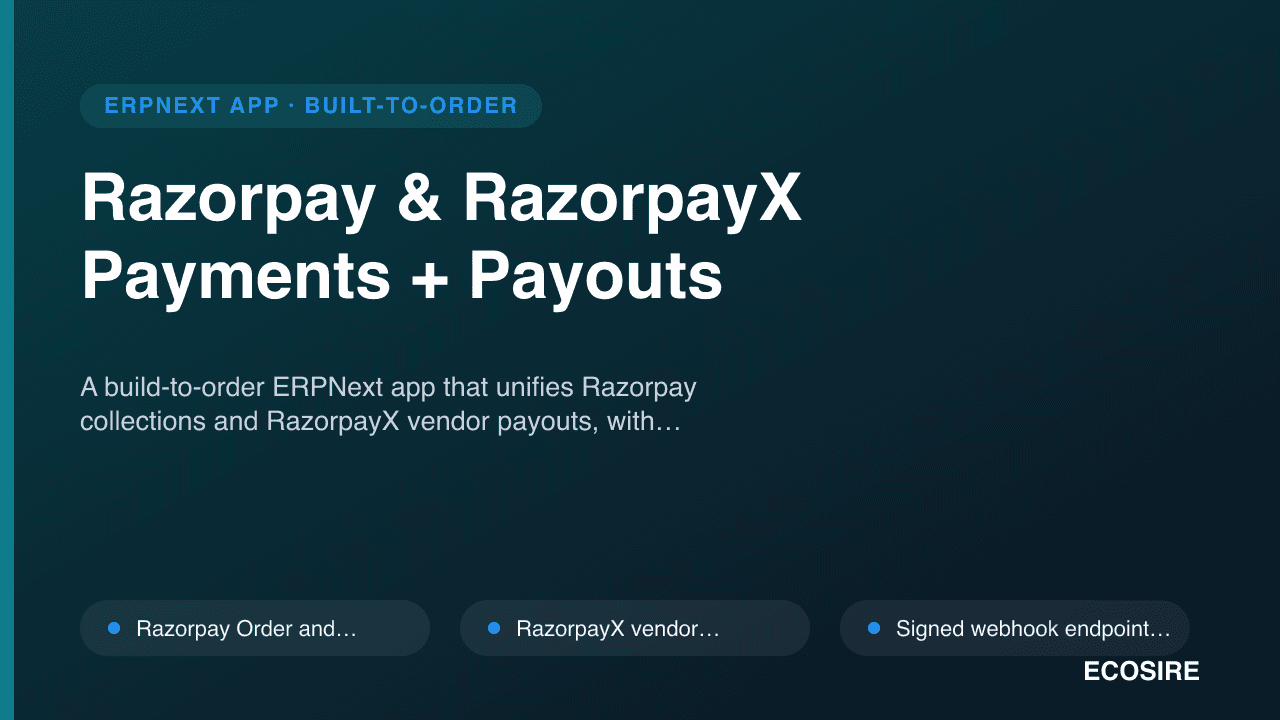 Razorpay & RazorpayX Payments + Payouts