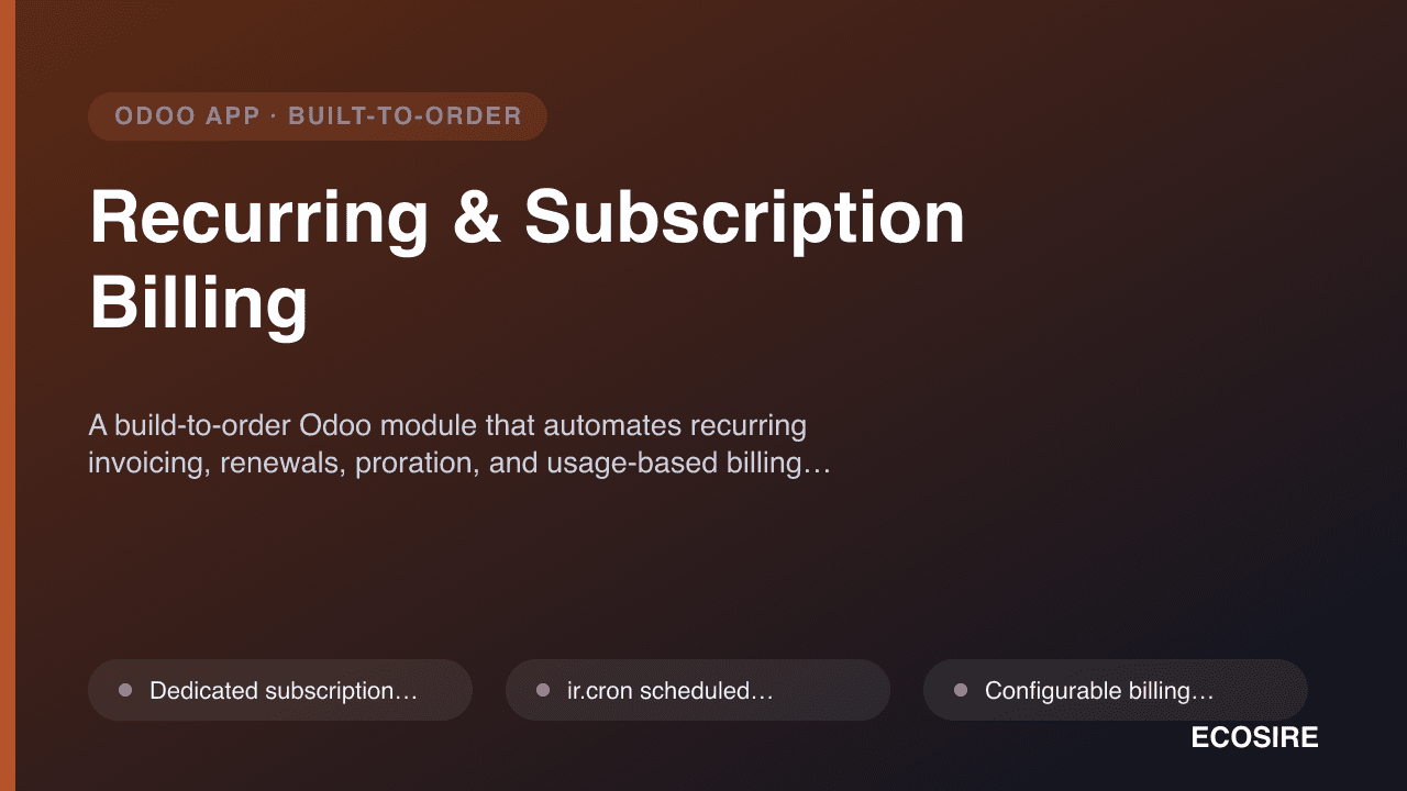 Recurring & Subscription Billing
