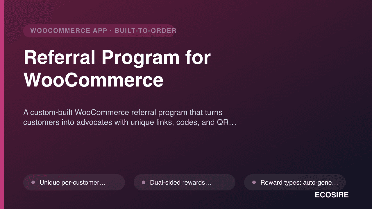 Referral Program for WooCommerce