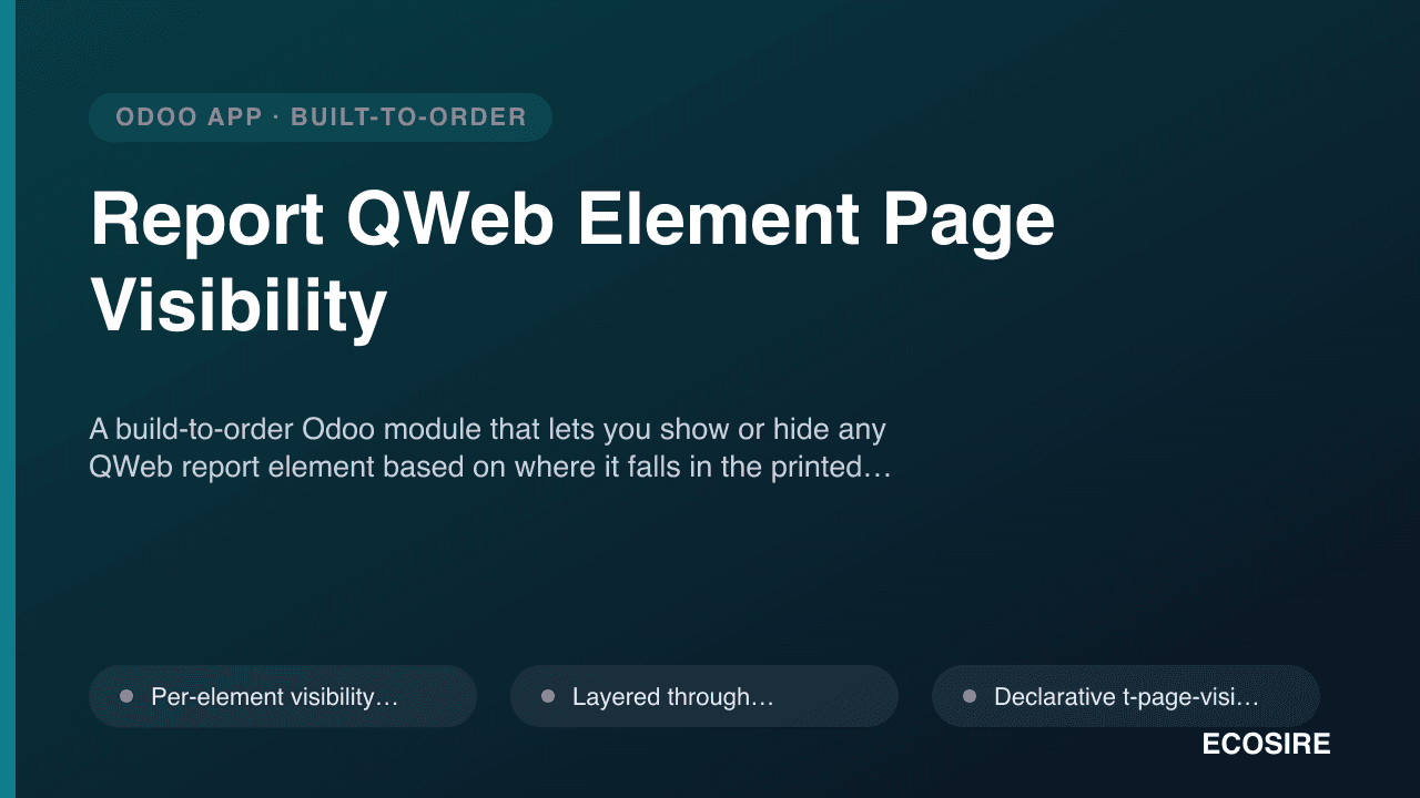 Report QWeb Element Page Visibility