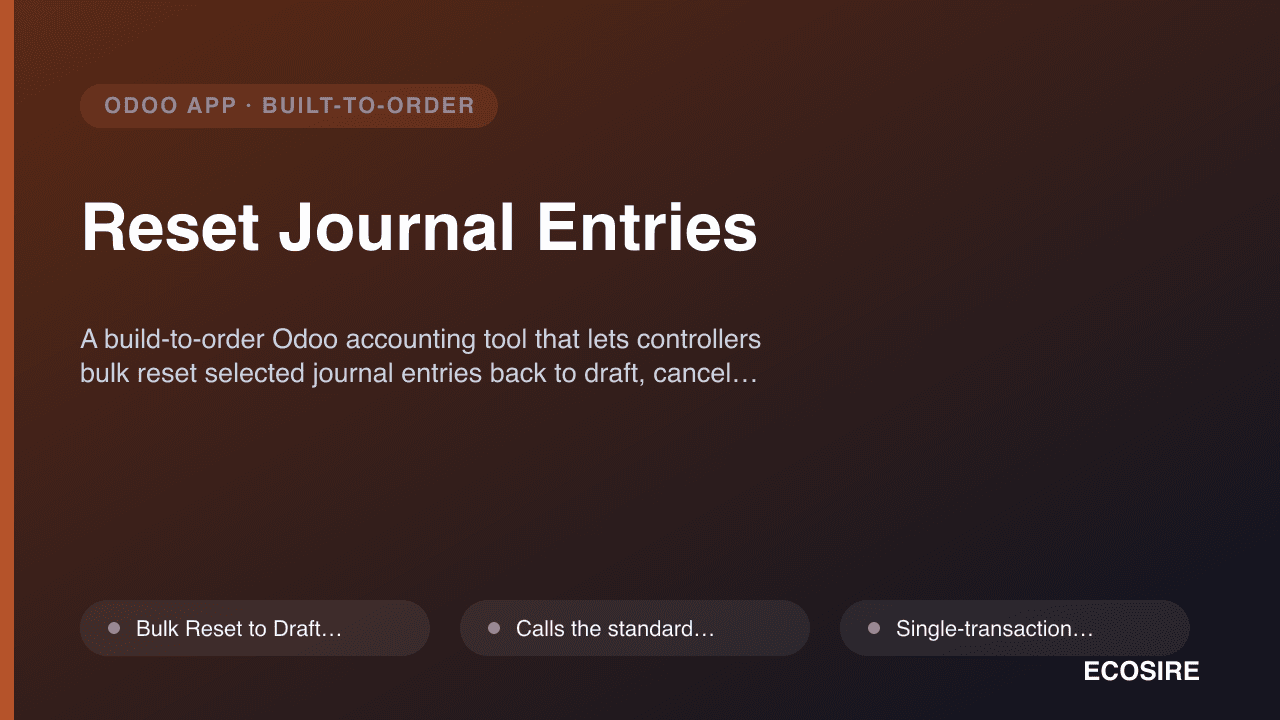 Reset Journal Entries