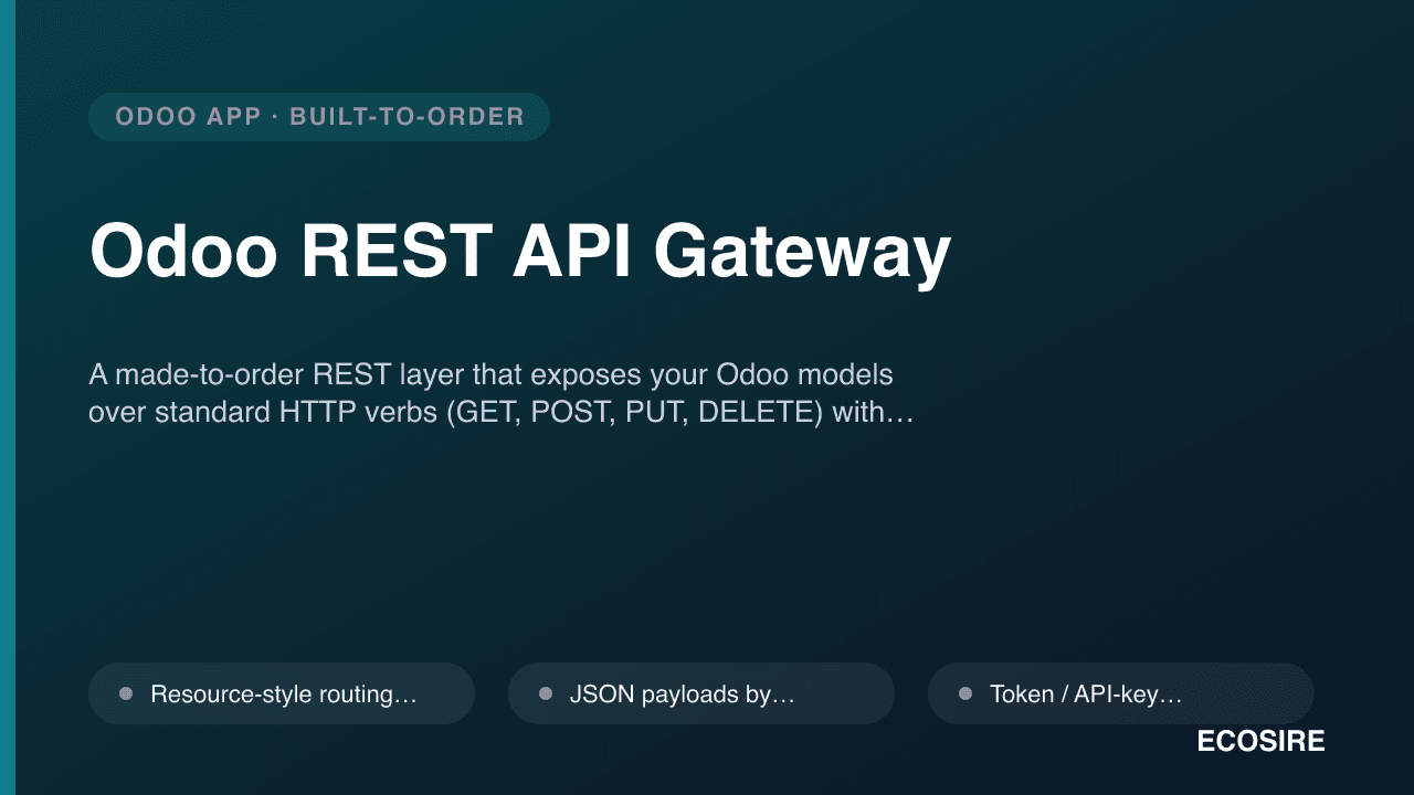 Odoo REST API Gateway