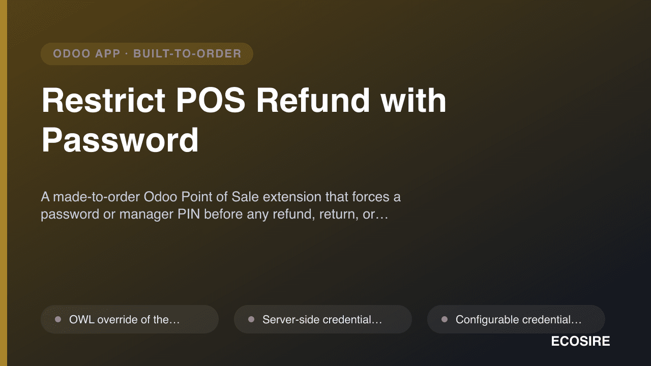 Restrict POS Refund with Password