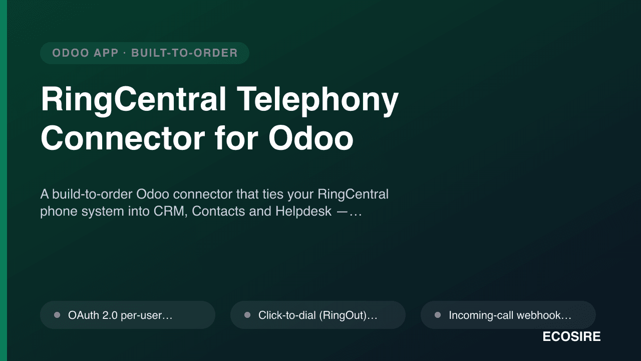 RingCentral Telephony Connector for Odoo