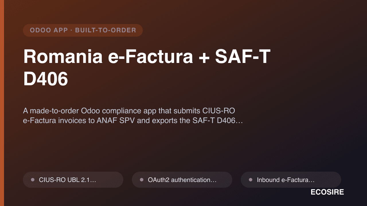Romania e-Factura + SAF-T D406