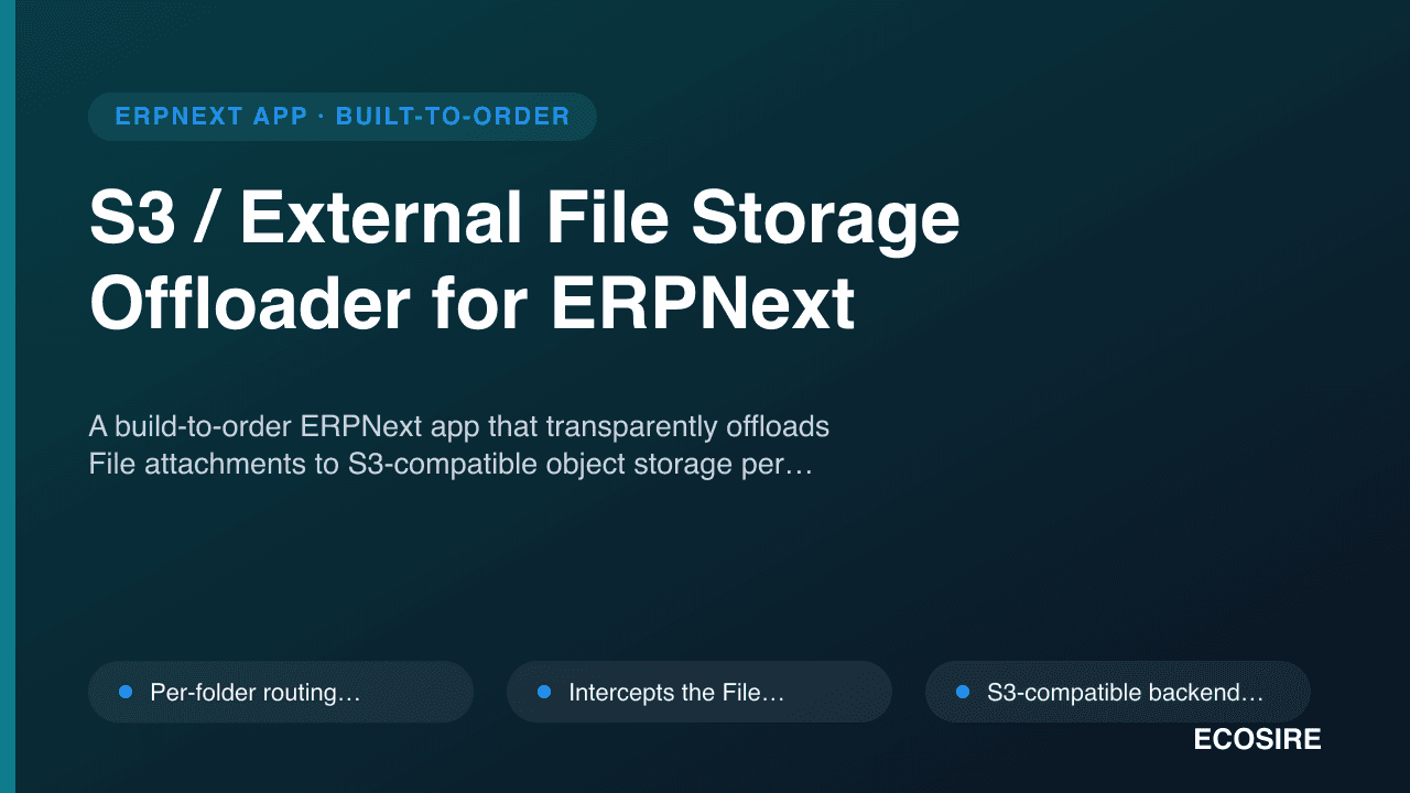 S3 / External File Storage Offloader for ERPNext