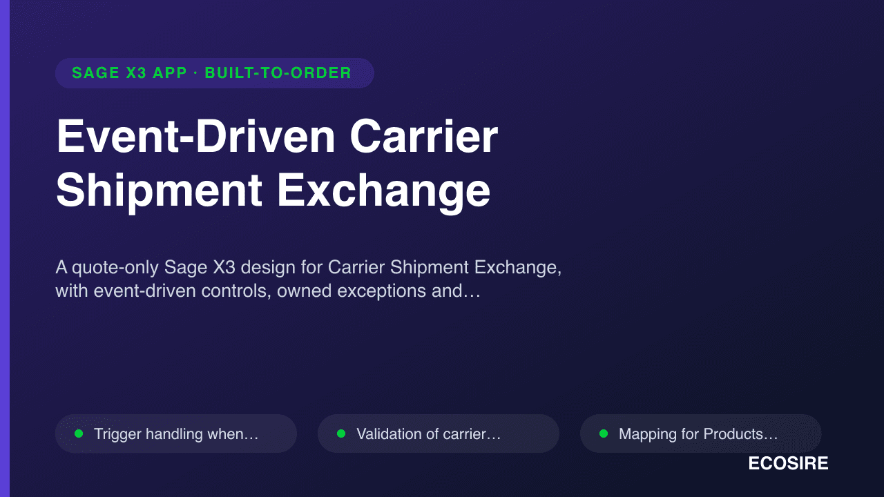 Event-Driven Carrier Shipment Exchange