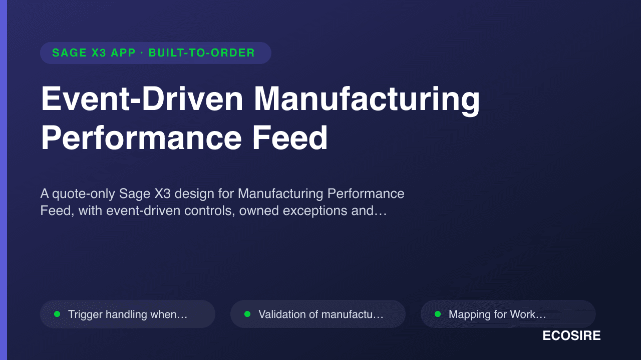 Event-Driven Manufacturing Performance Feed
