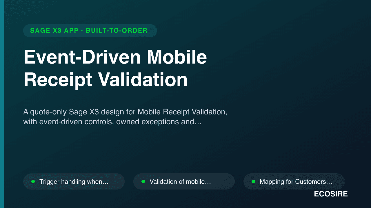Event-Driven Mobile Receipt Validation