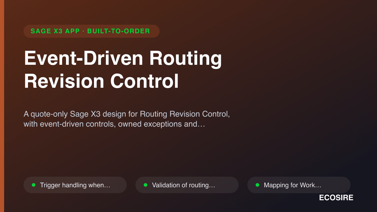 Event-Driven Routing Revision Control