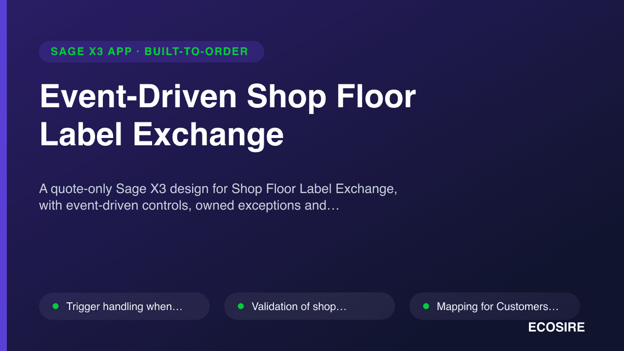 Event-Driven Shop Floor Label Exchange