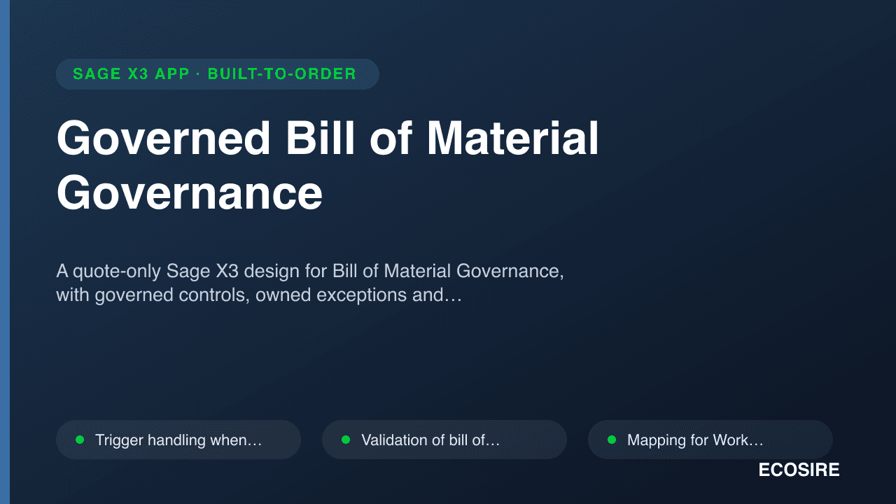 Governed Bill of Material Governance