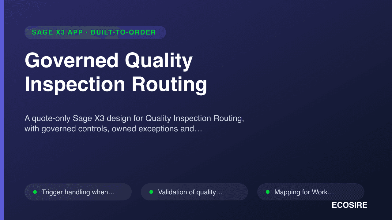 Governed Quality Inspection Routing