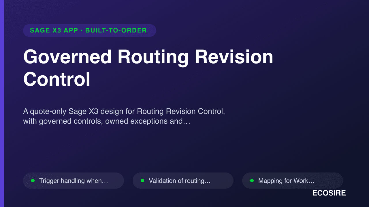 Governed Routing Revision Control