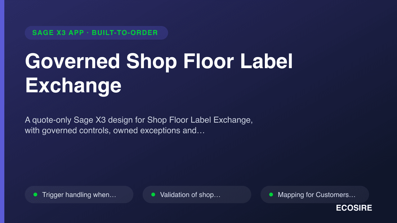 Governed Shop Floor Label Exchange