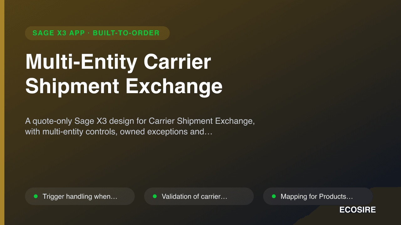 Multi-Entity Carrier Shipment Exchange