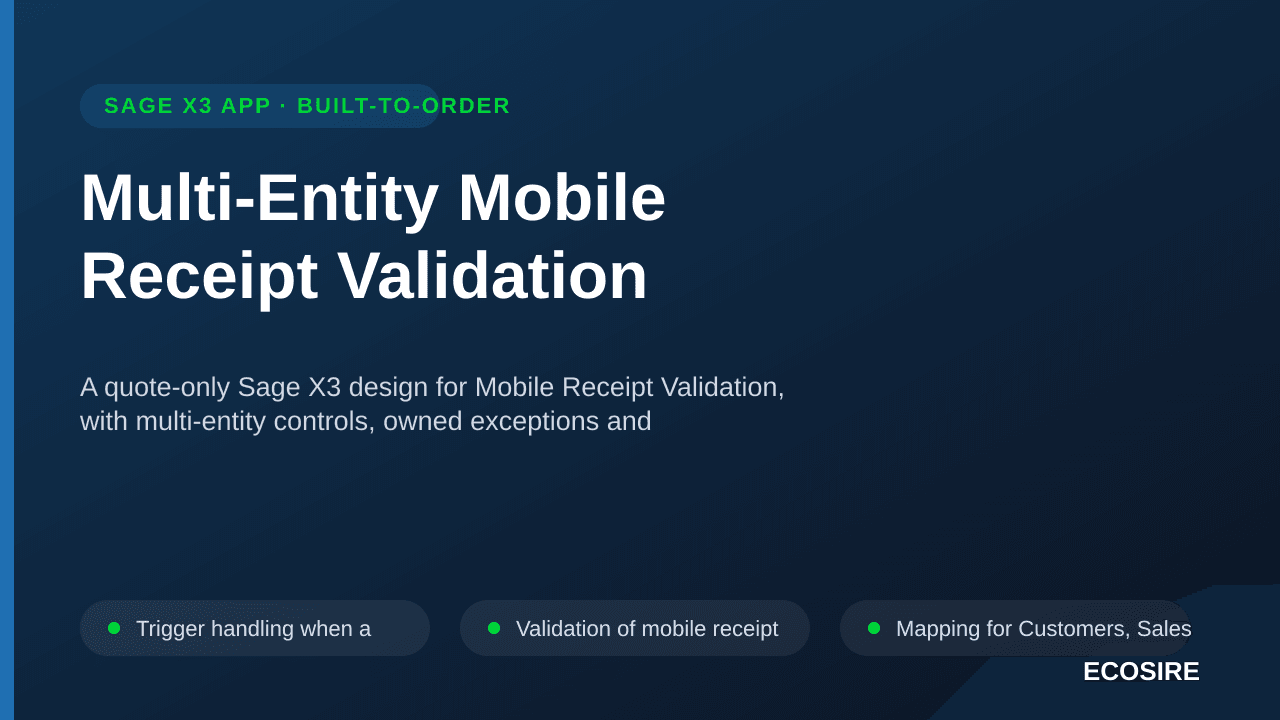 Multi-Entity Mobile Receipt Validation