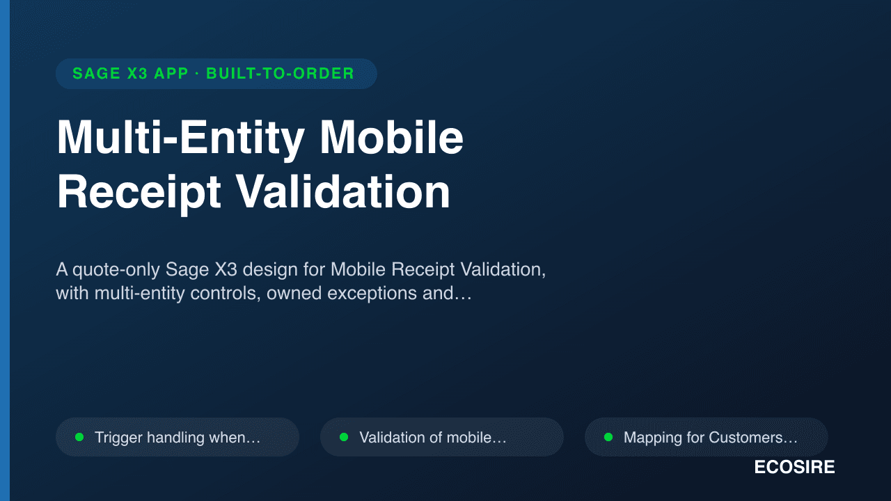 Multi-Entity Mobile Receipt Validation