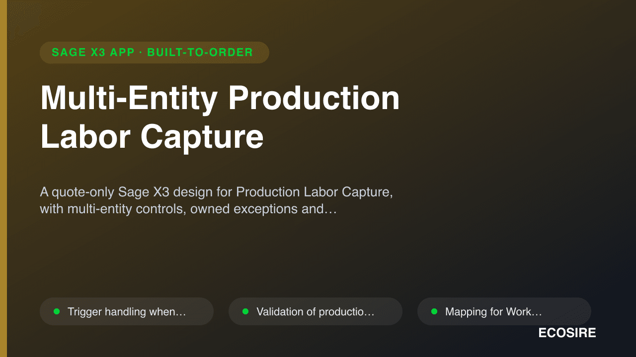 Multi-Entity Production Labor Capture
