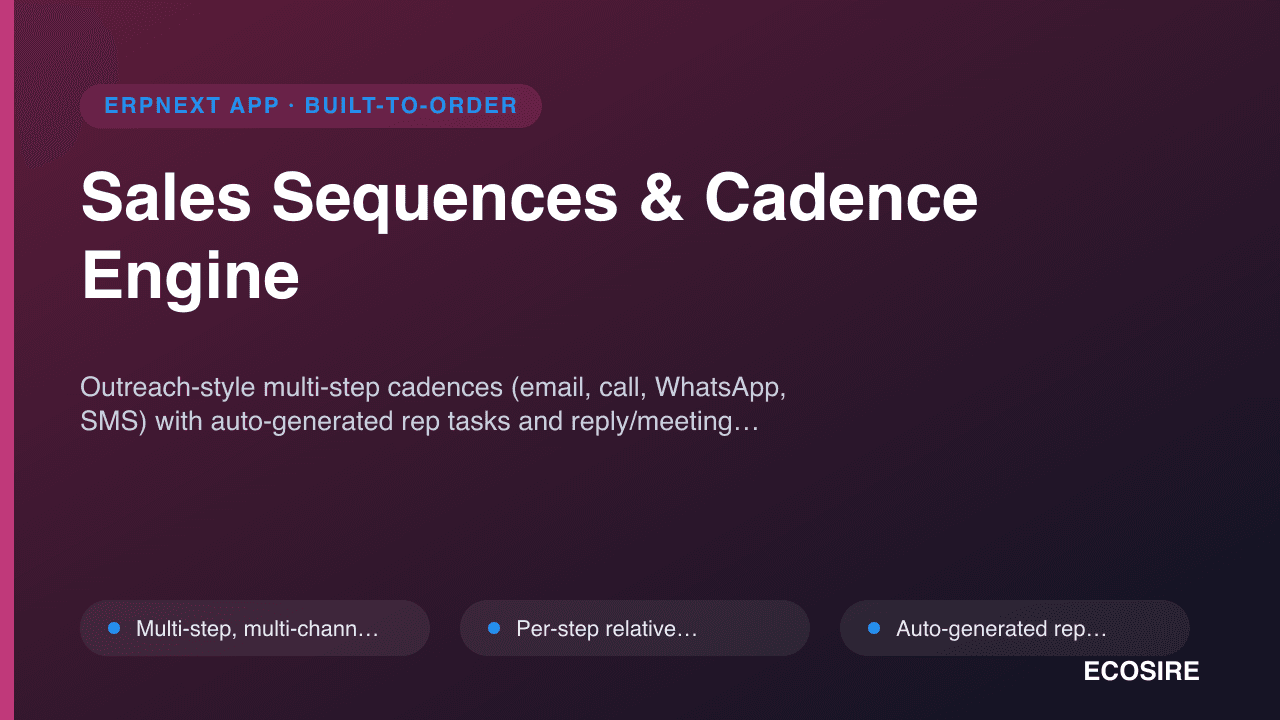 Sales Sequences & Cadence Engine