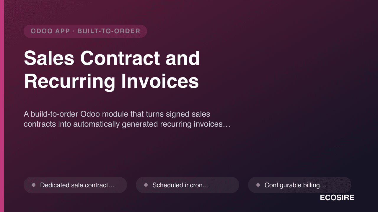 Sales Contract and Recurring Invoices
