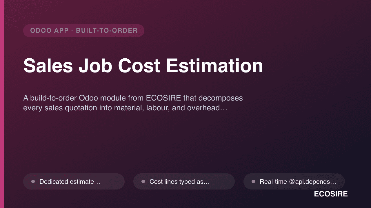 Sales Job Cost Estimation
