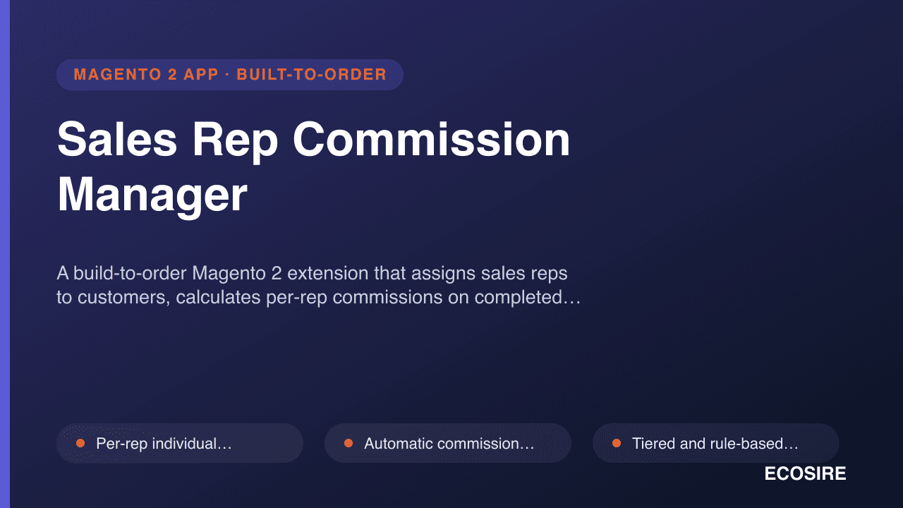 Sales Rep Commission Manager