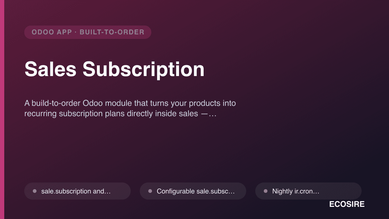Sales Subscription